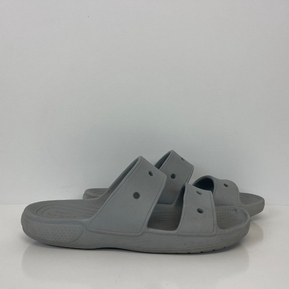 Crocs Iconic Comfort Slip On Sandals Grey Mens Size 13 - Picture 3 of 5